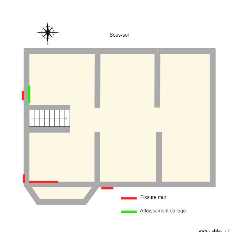 DEL BOCA ss sol. Plan de 2 pièces et 53 m2