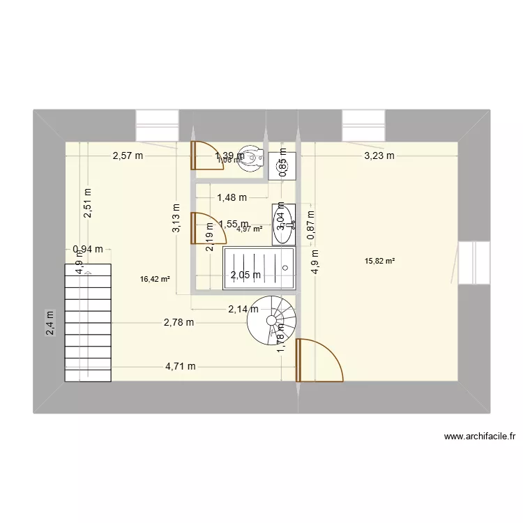 MAISON FAURITTE refaite. Plan de 