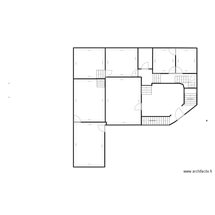 RDC SITE 01. Plan de 7 pièces et 109 m2