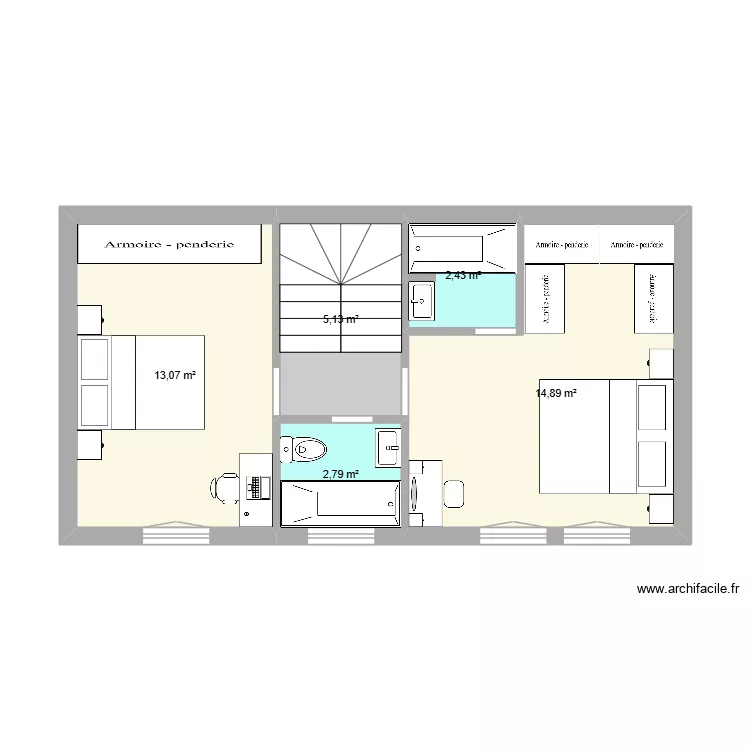 MARLY R+1.2. Plan de 5  et 38 m²
