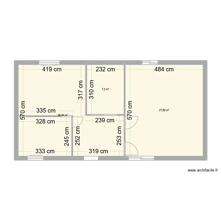 maison wendy 2. Plan de 3  et 64 m²