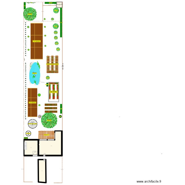 AUGAN. Plan de 5 pièces et 255 m2