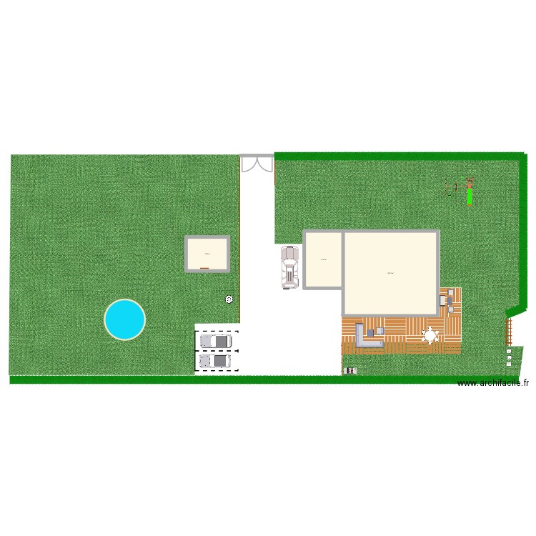 Plan maison. Plan de 3 pièces et 149 m2