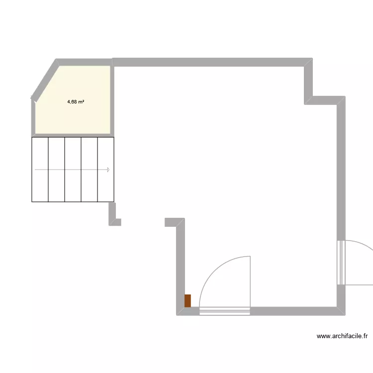 SALON. Plan de 1  et 5 m²