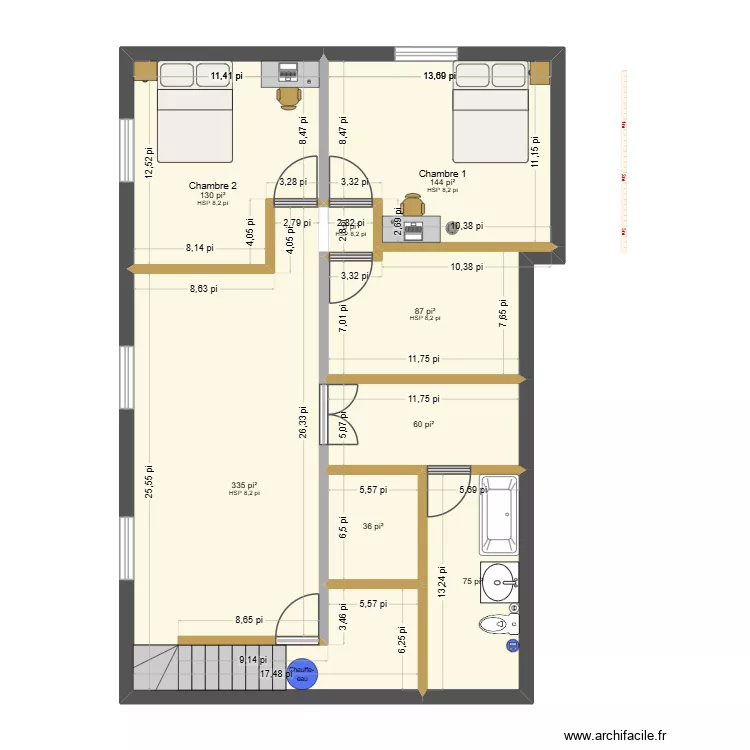 Futur Basement 2. Plan de 8 Pièces et 81 m² Futur Basement 2. Plan de 8 Pièces et 81 m²