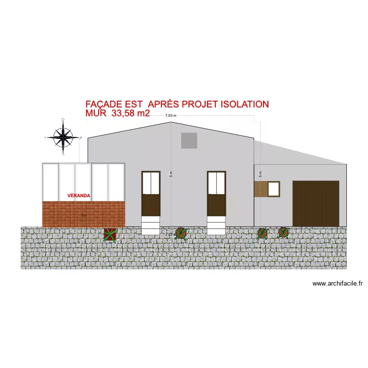 FRIQUET FA&Ccedil;ADE EST. Plan de 