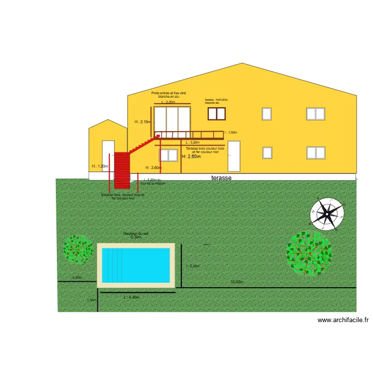 piscine. Plan de 