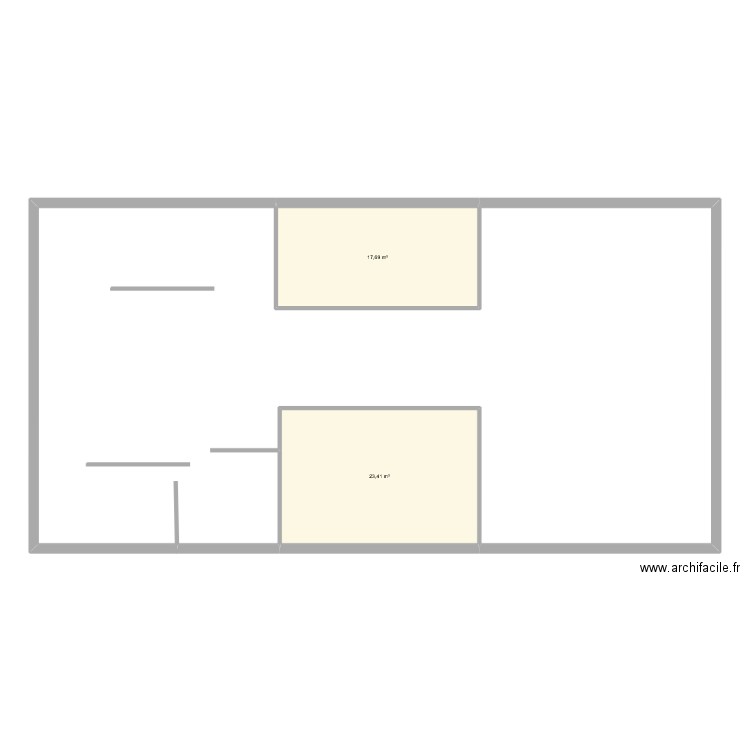 Croqui de garage automobile. Plan de 2 pièces et 41 m2