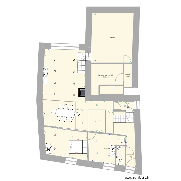 Maison plan finale. Plan de 12 pièces et 271 m2