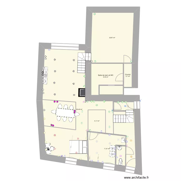 Maison plan finale. Plan de 11 pièces et 252 m² Maison plan finale. Plan de 11 pièces et 252 m²