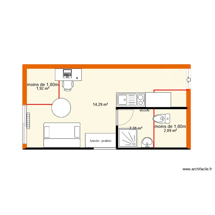 STUDIO 3EME VERSION 24.01.2026. Plan de 0 pièce et 0 m2