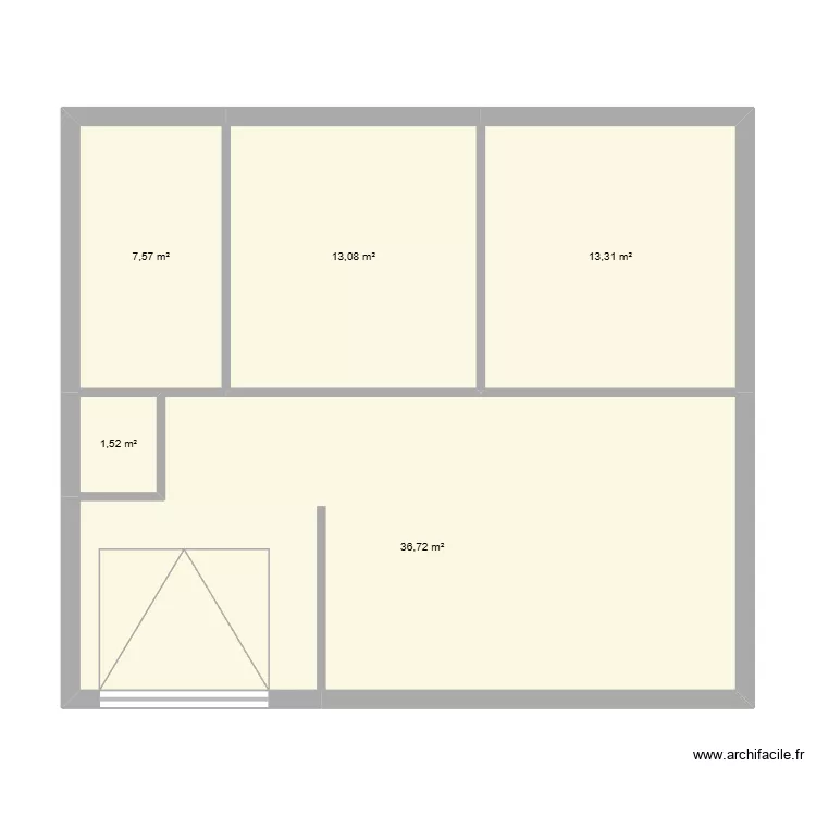 Cab Kin&eacute; Vigan. Plan de 5 Pièces et 72 m²