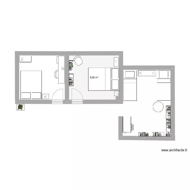 chambre 3.30. Plan de 