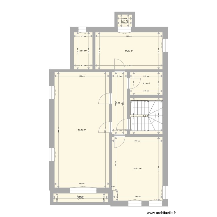 rte de guentrange . Plan de 9 pièces et 91 m2