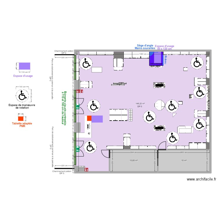 PADD CHOLET APRES TRAVAUX espace rotation et usage. Plan de 25 pièces et 255 m2