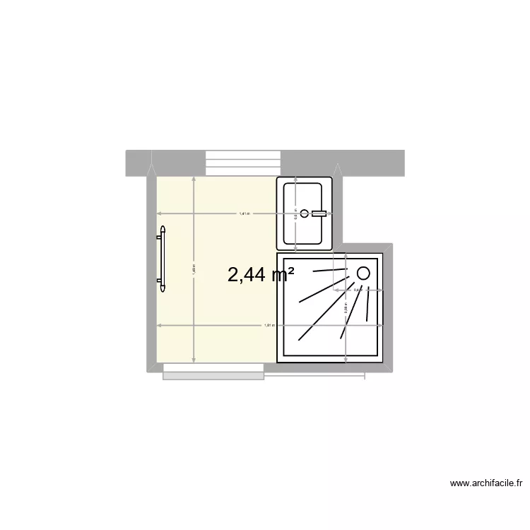 couloum&eacute; moliets. Plan de 1  et 2 m²