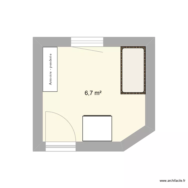 Chambre bébé. Plan de 1 et 7 m² Chambre bébé. Plan de 1 et 7 m²