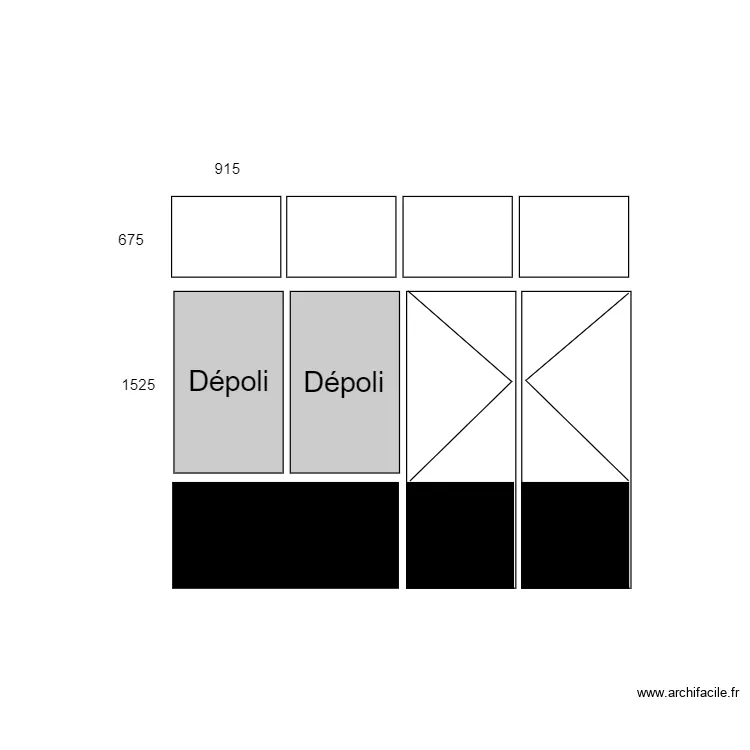 Vitrage Jacobins. Plan de 
