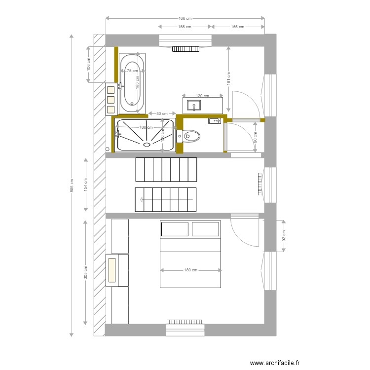 + 1 HVAC SANITAIRE. Plan de 0 pièce et 0 m2