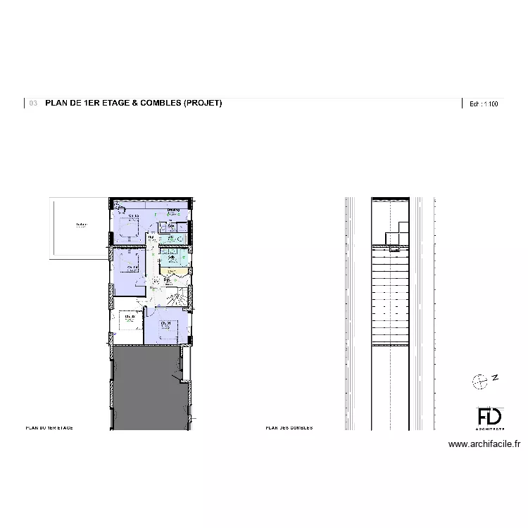 Chevalier R+1. Plan de 