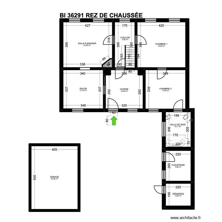 36291. Plan de 19  et 270 m²