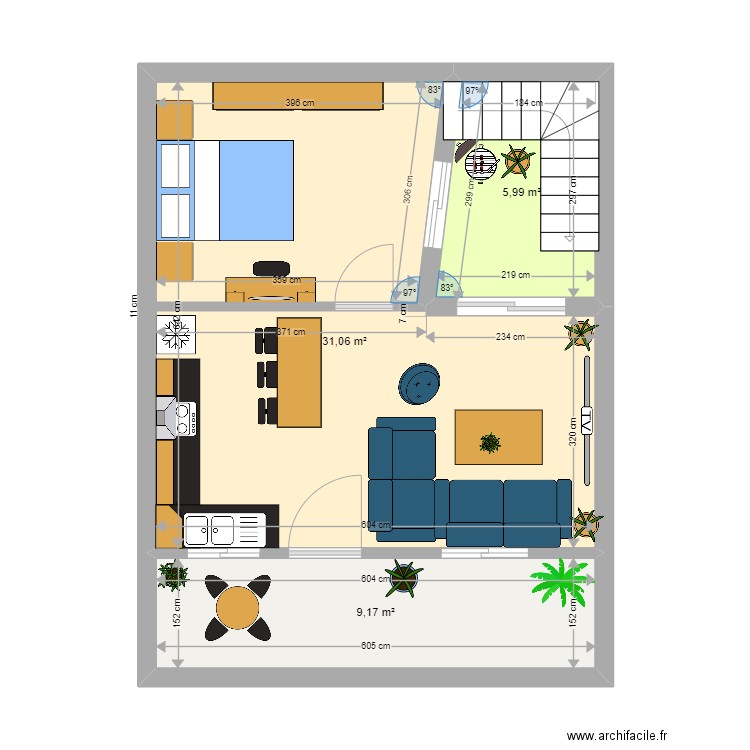 finale. Plan de 0 pièce et 0 m2