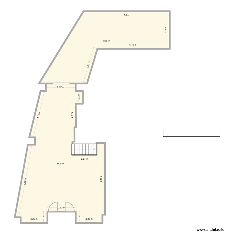verdun 2. Plan de 2 pièces et 104 m2