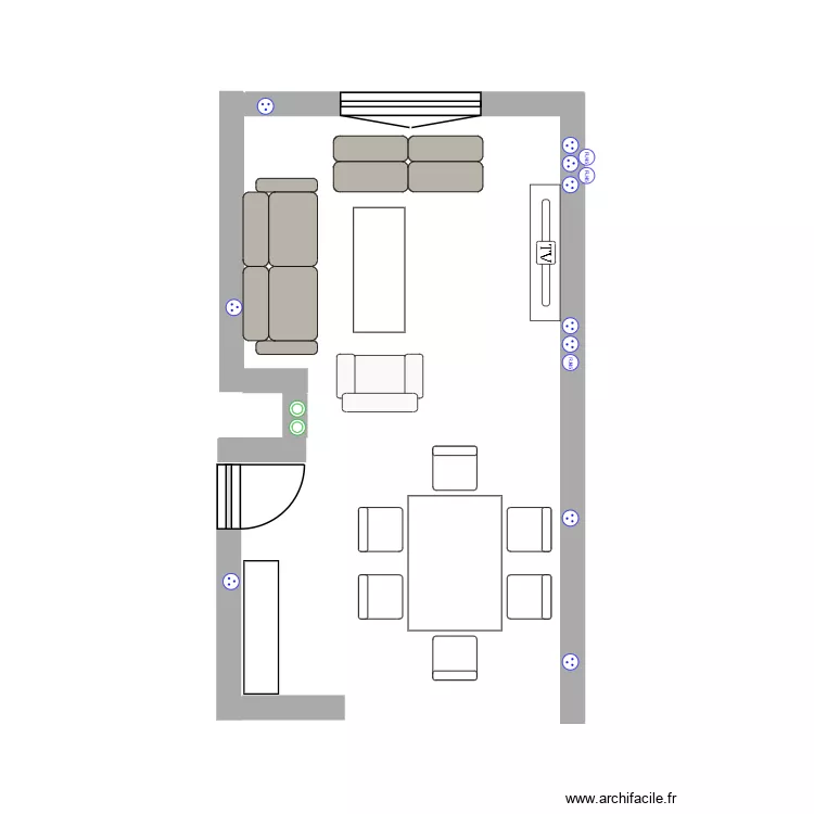 salon salle à manger. Plan de salon salle à manger. Plan de