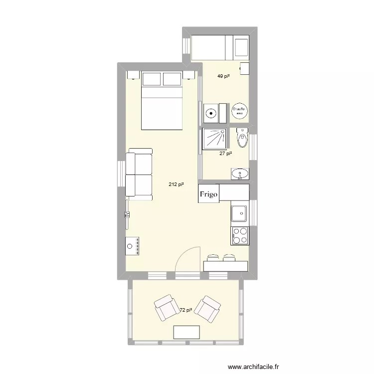 Cottage La Forge. Plan de 