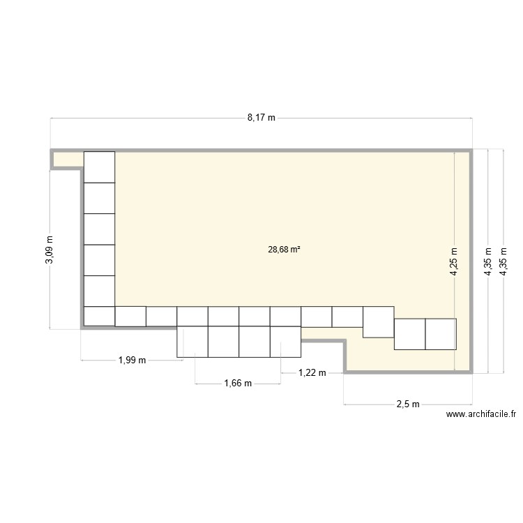 Terasse Vertou 3. Plan de 1 pièce et 29 m2