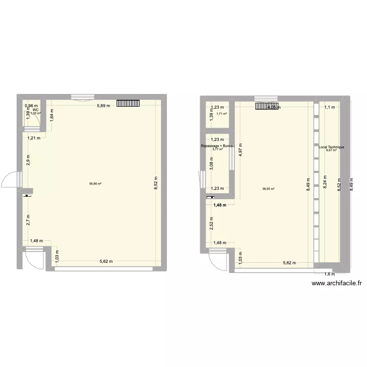 LOCAL COMMERCIAL AVANT PROJET. Plan de 