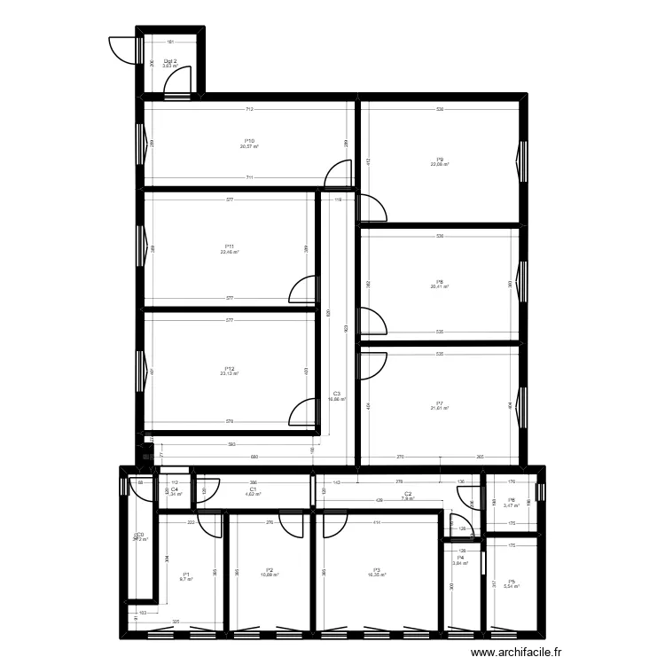 91 BRET 5 Lim Projet single. Plan de 23  et 234 m²