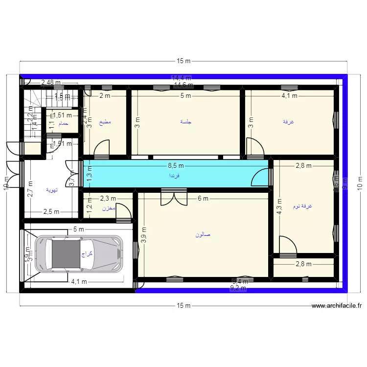 Plan 15X10 Cliente 36 38 98 82. Plan de 15 et 122 m² Plan 15X10 Cliente 36 38 98 82. Plan de 15 et 122 m²