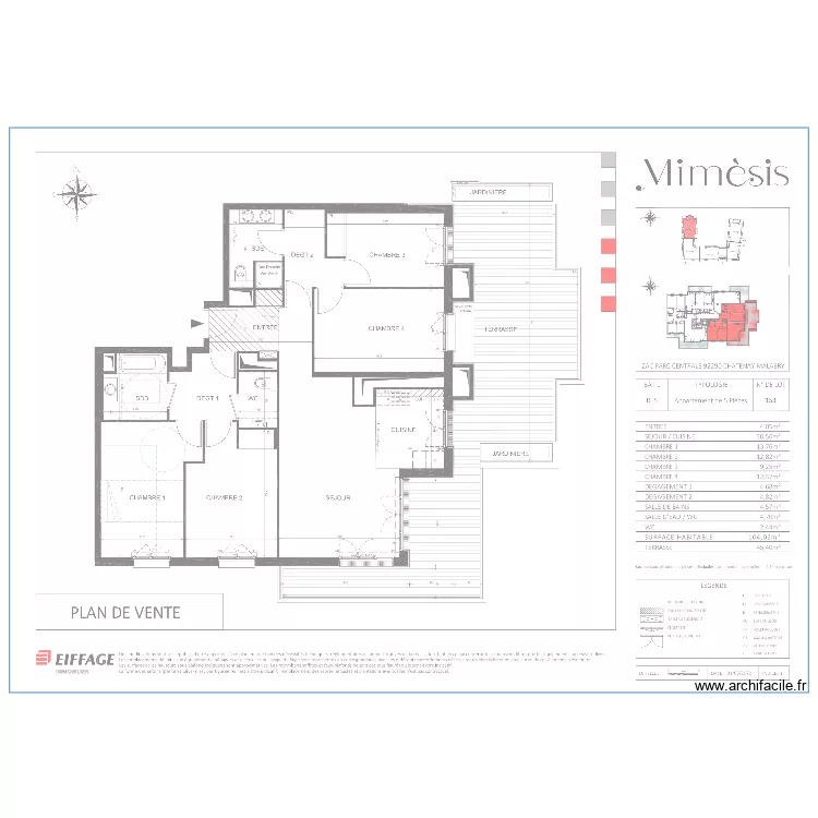 Mim&eacute;sis 153. Plan de 