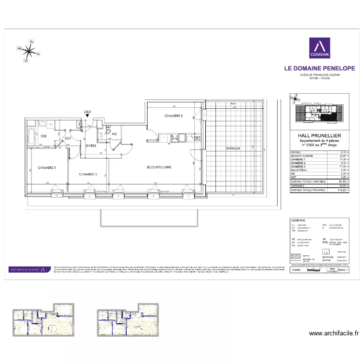 Plan appartement CUCQ. Plan de 