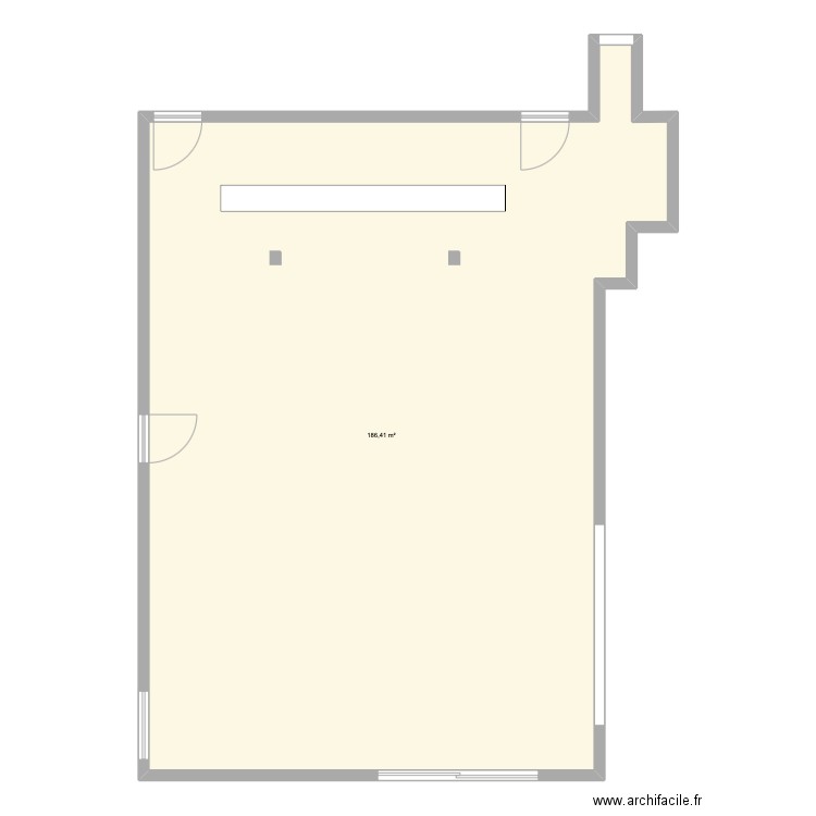 Smart la KOP. Plan de 1 pièce et 186 m2