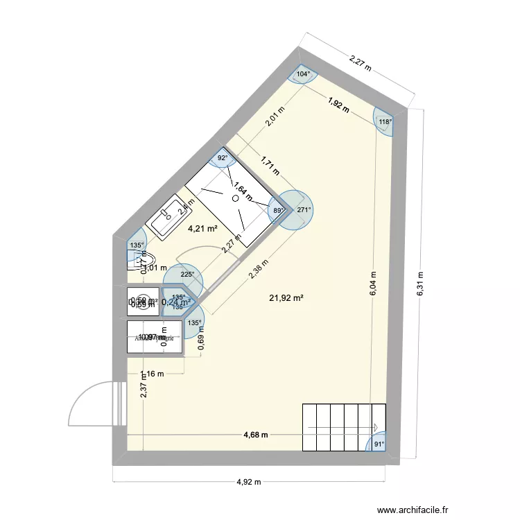 Aussois 2. Plan de 4 Pièces et 27 m²
