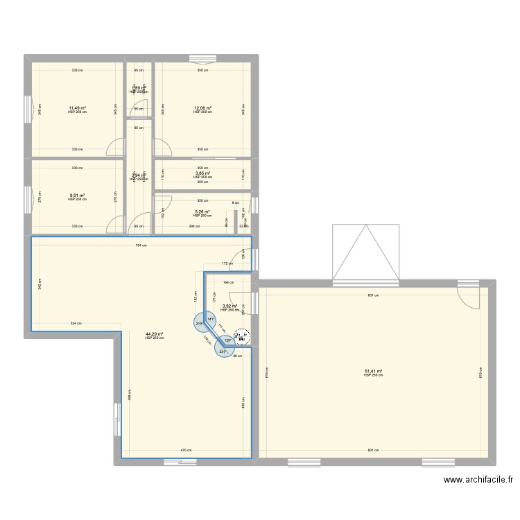 maison bagnere de bigorre. Plan de 10 pièces et 147 m2