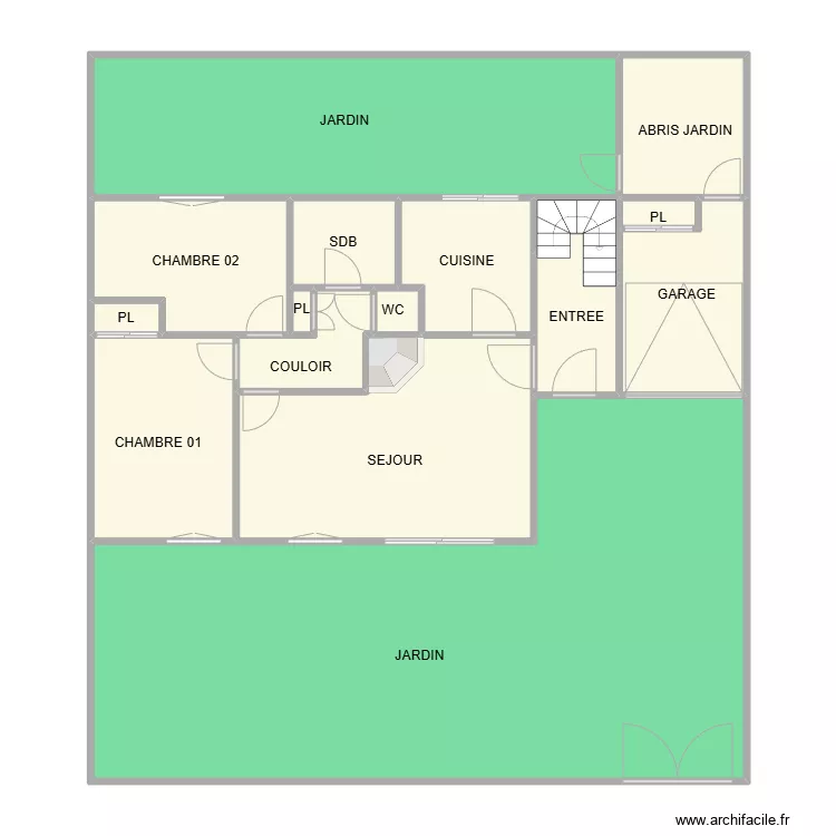 PLAN NIMES BARRE RDC. Plan de 