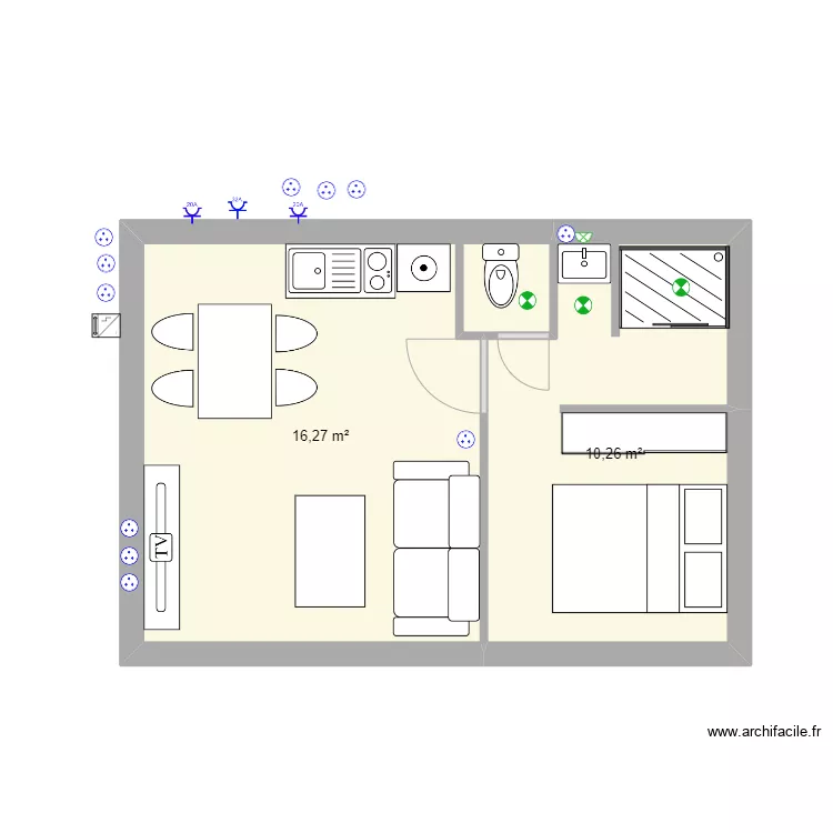 Studio maloza. Plan de 