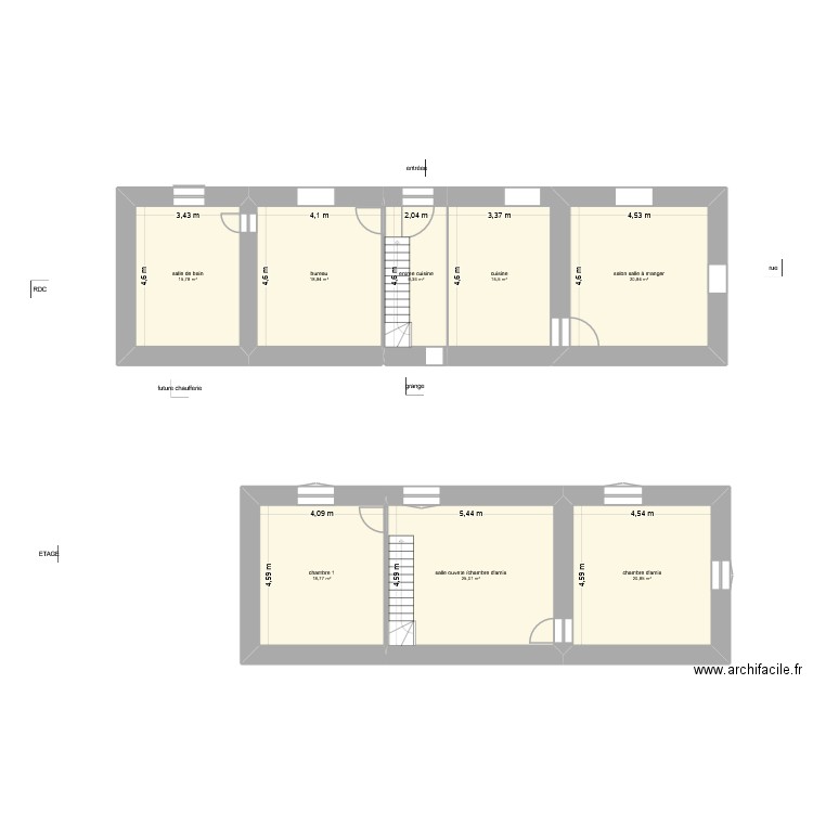 maison dambenoit v1. Plan de 8 pièces et 145 m2