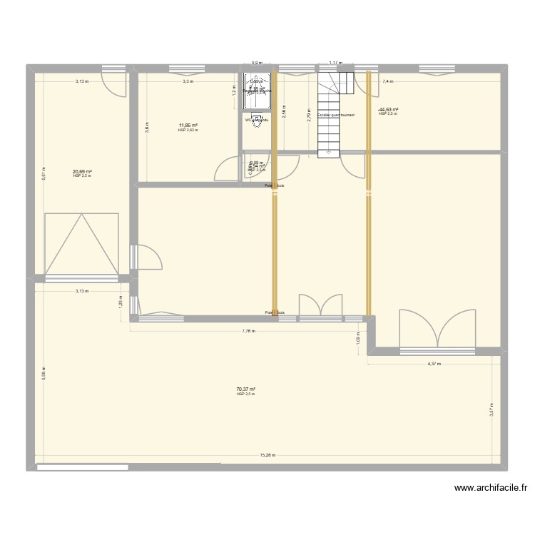 Martine & Yves. Plan de 0 pièce et 0 m2