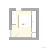 chambre avec des rangements