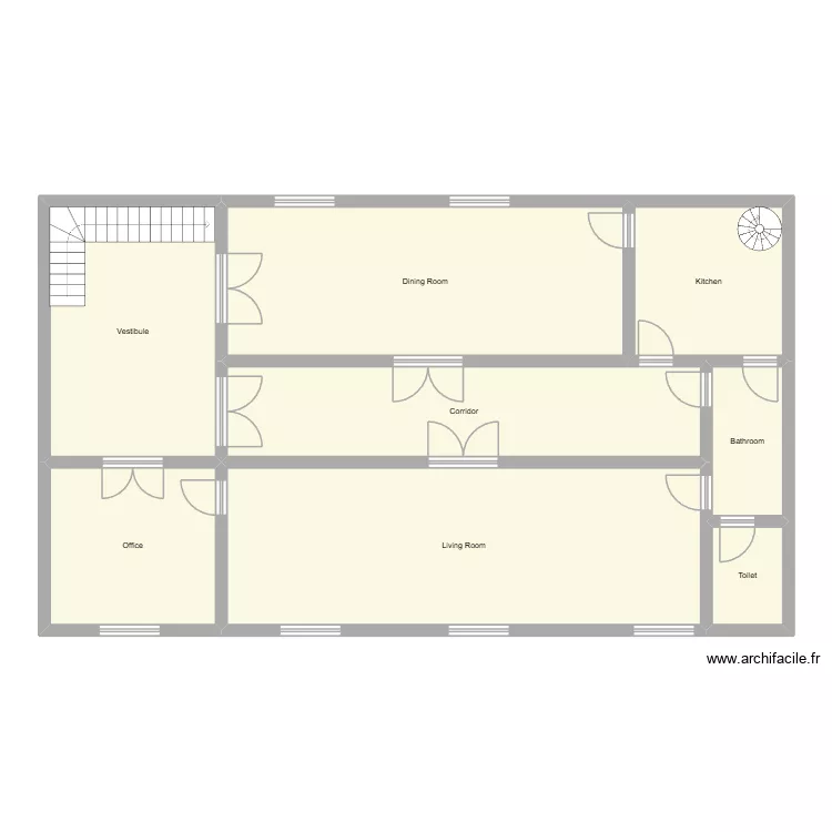 Herbert north house 1st floor. Plan de 8 pièces et 147 m² Herbert north house 1st floor. Plan de 8 pièces et 147 m²
