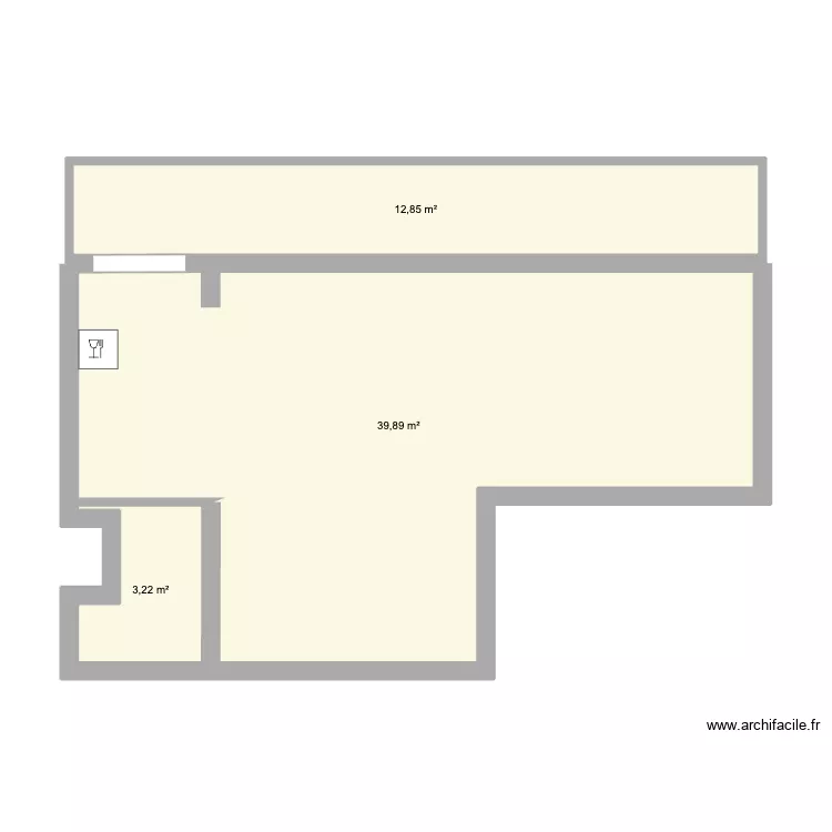 appt duqueniere mur cuisine. Plan de 3  et 56 m²