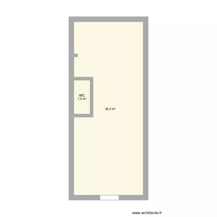 bu better. Plan de 2 Pièces et 32 m²