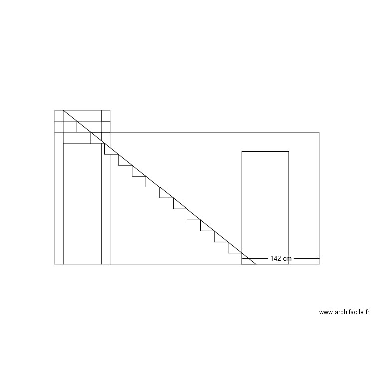 PROFIL ESCALIER 14 x G25 h20 H280. Plan de 0 pièce et 0 m2