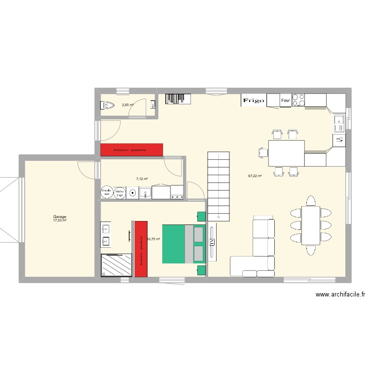 maison projet 38940. Plan de 10 pièces et 171 m2