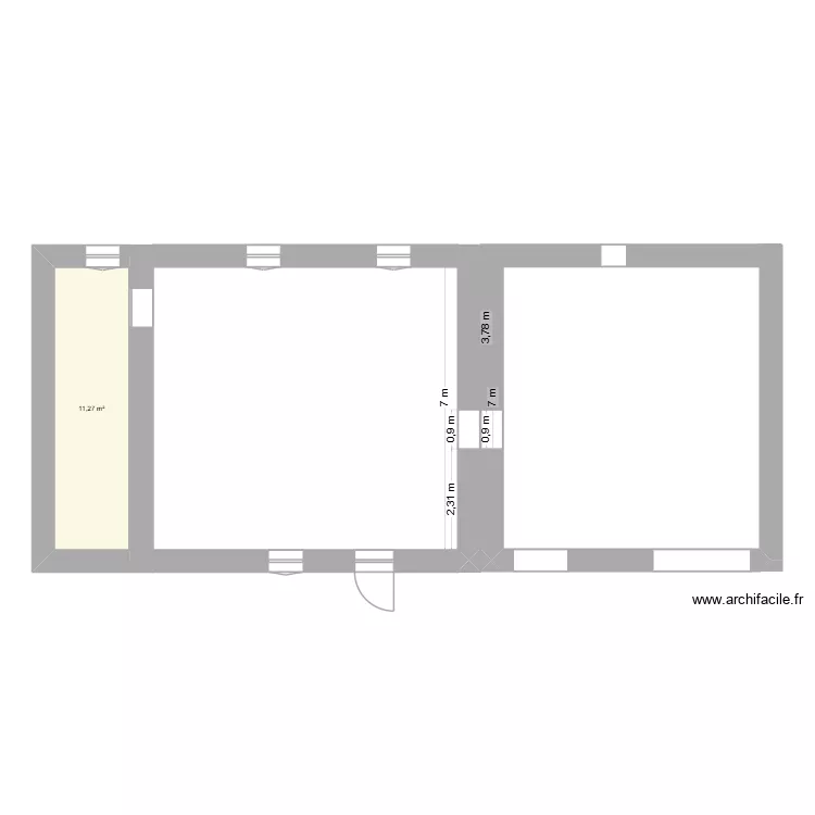 rloussines 3. Plan de 1  et 11 m²
