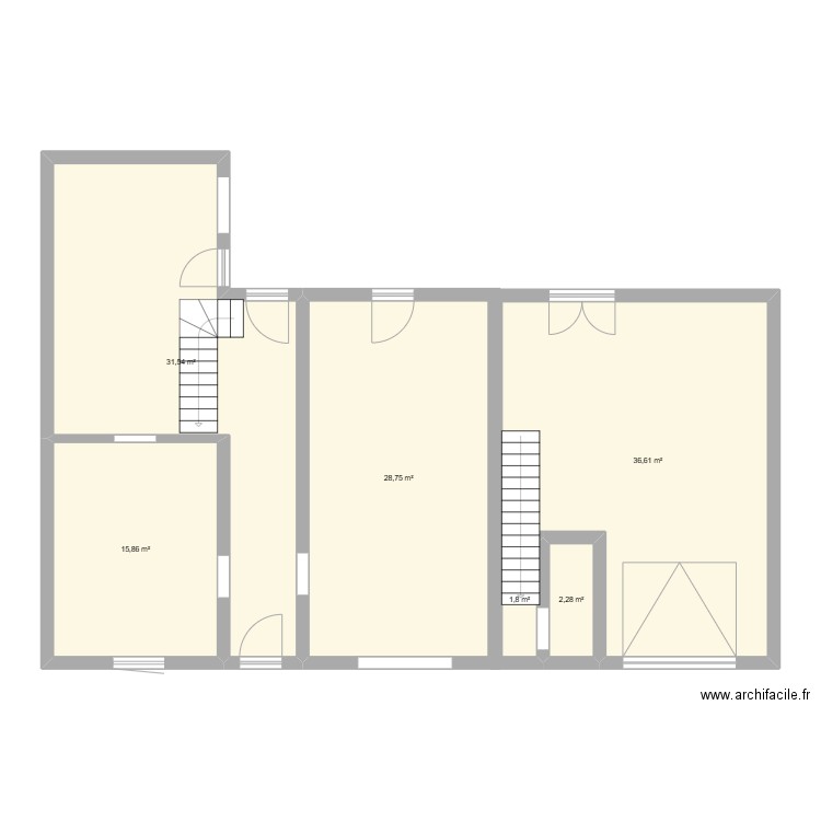 HOTEL RC+ GARAGE. Plan de 6 pièces et 117 m2